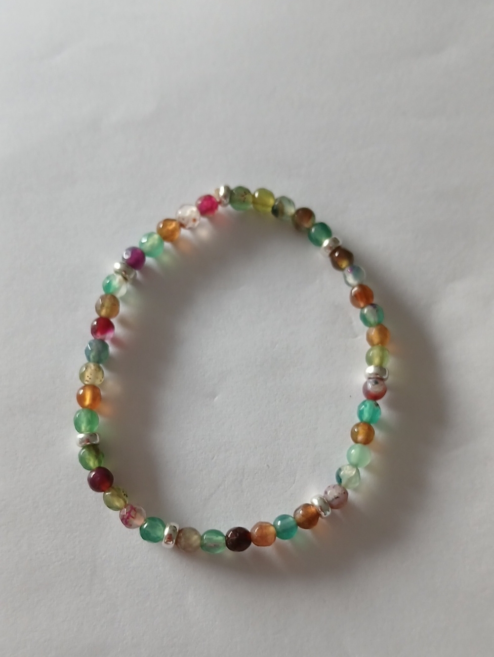 Multi-Color Natural Gemstone Beaded Bracelet